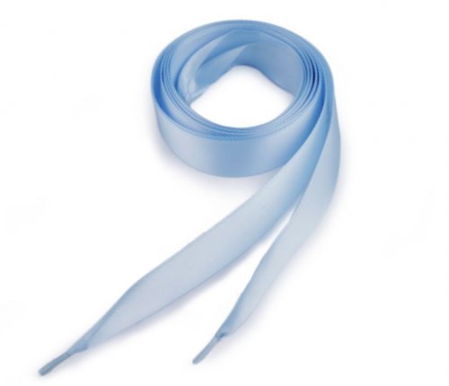 Satin Flachkordel - 1,9 cm breit - 110 cm lang - hellblau